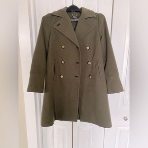 TopShop Olive Green Peacoat